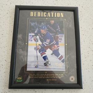 WAYNE GRETZKY Upper Deck collectibles  Dedication plaque NHL Licensed NY Rangers